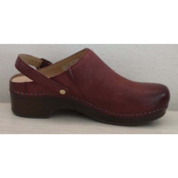 Dansko 9421-257800 Women's Sz 37 US 6.5-7 Ruby Berry Milled Burnished Mules - Picture 8 of 16